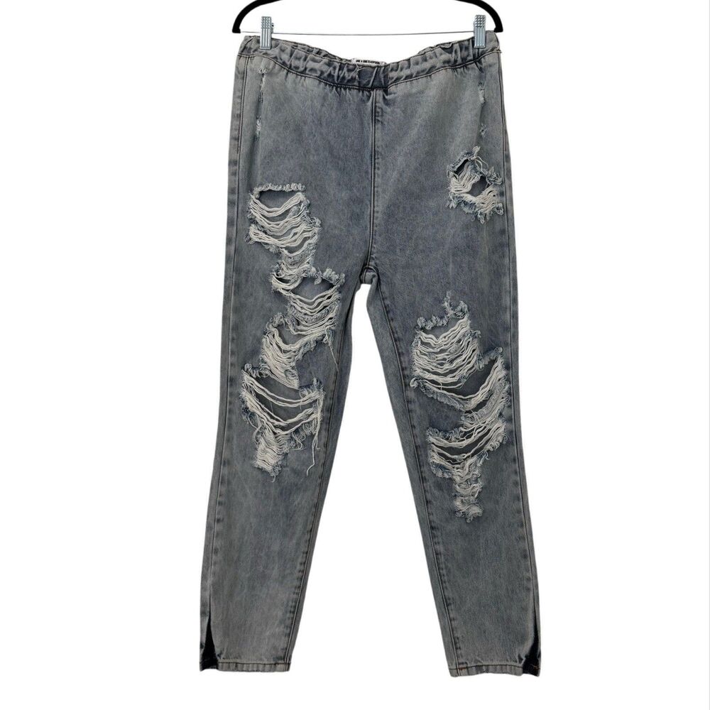 One Teaspoon Shabbies Jeans Small Low Waist Slouchy Boyfriend Grunge Distressed